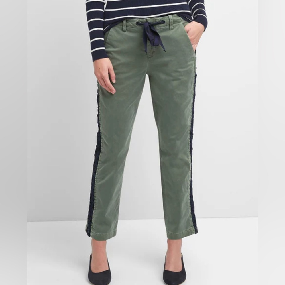 GAP | Girlfriend High Rise Lace Up Chinos Sz 2